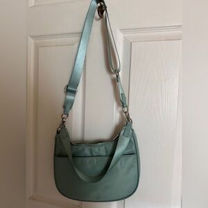 Minimalist Sage Green Crossbody Bag with Adjustable Strap